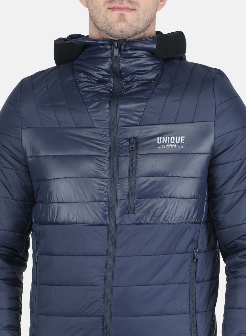 Men NAvy Blue Solid Jacket