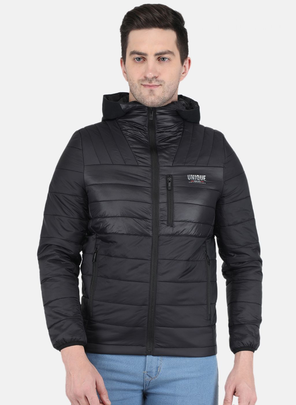Men Black Solid Jacket