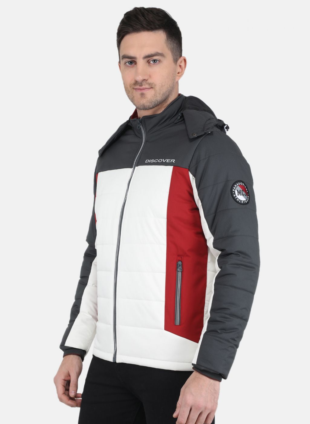 Men Grey Solid Jacket