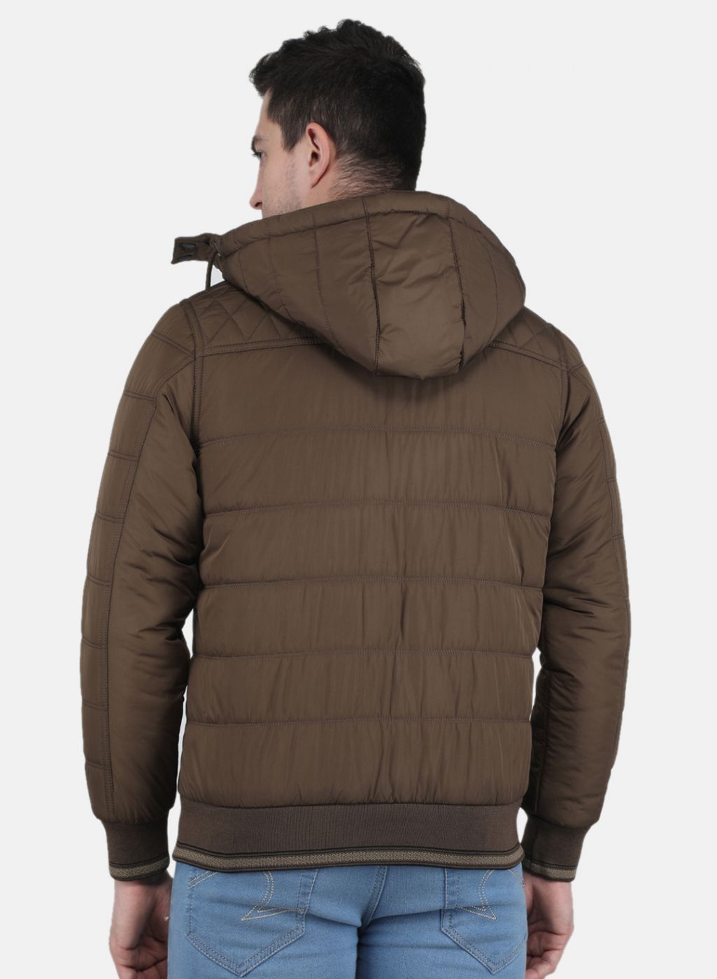 Men Brown Solid Jacket