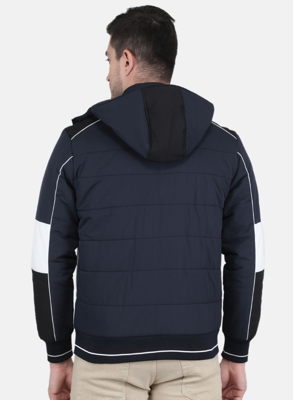 Men Blue Solid Jacket