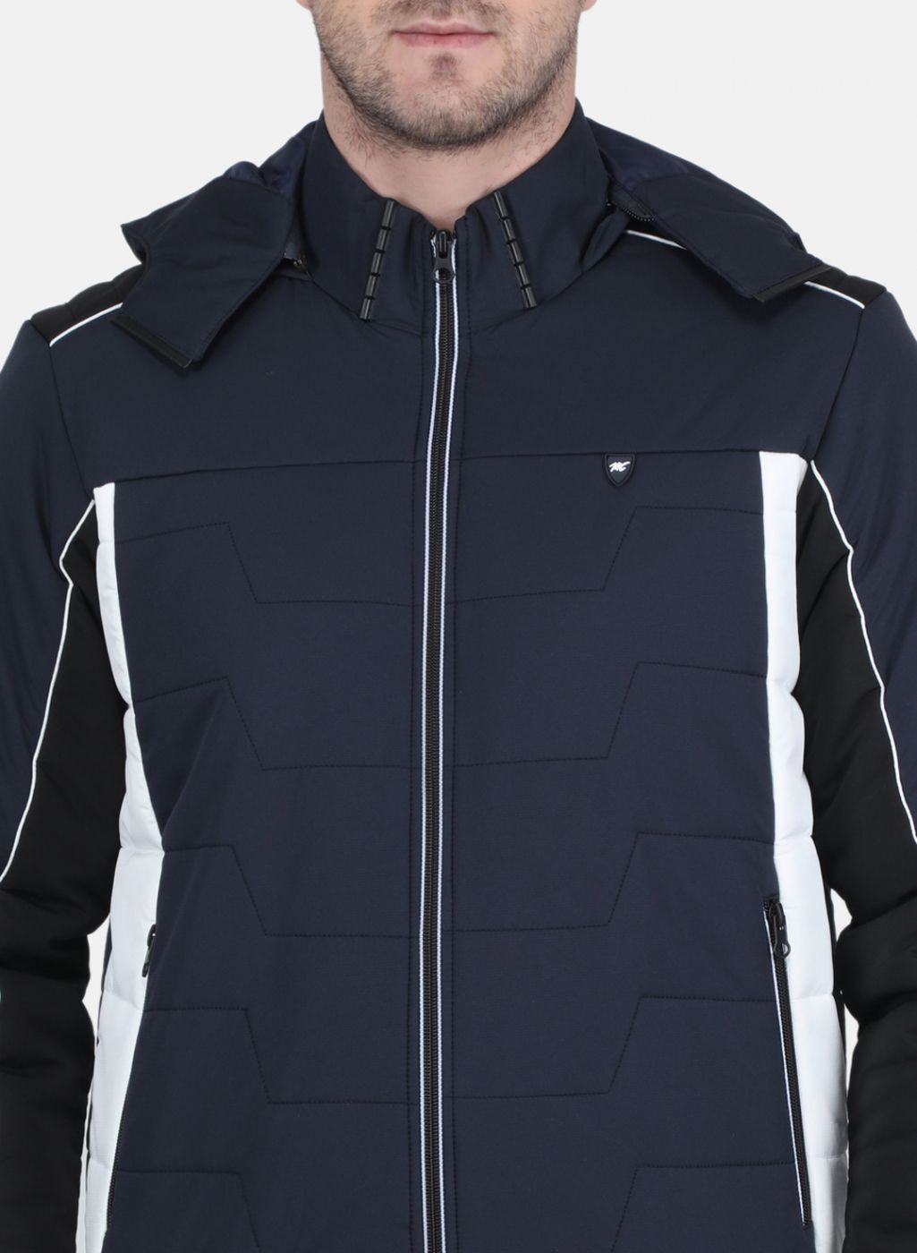 Men Blue Solid Jacket