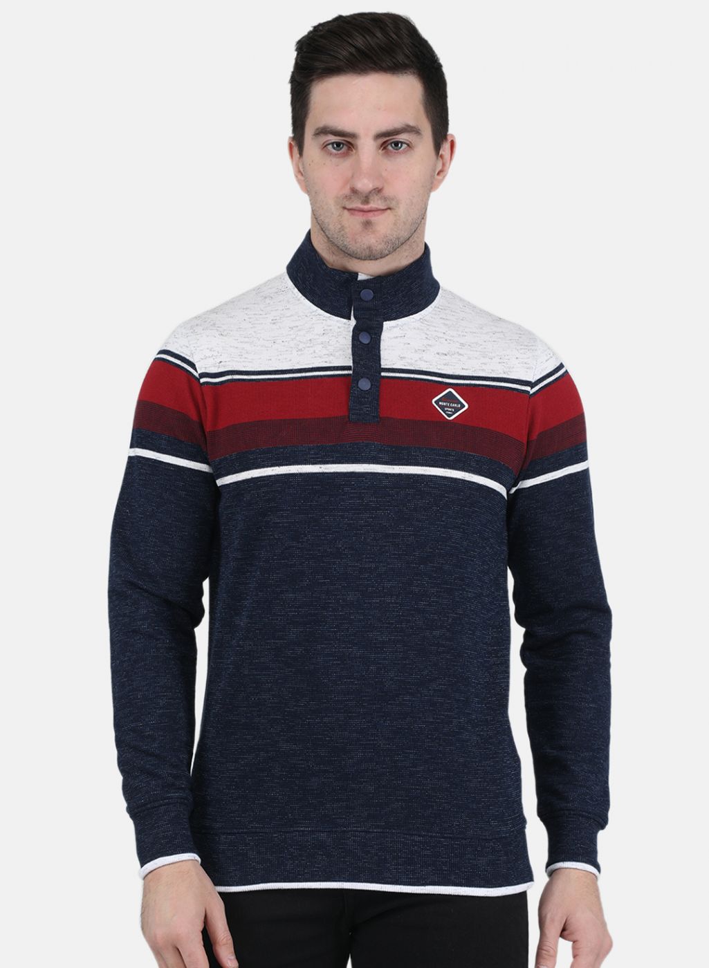 Men Blue Stripe T-Shirt