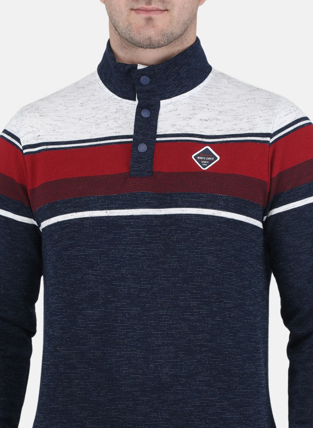 Men Blue Stripe T-Shirt