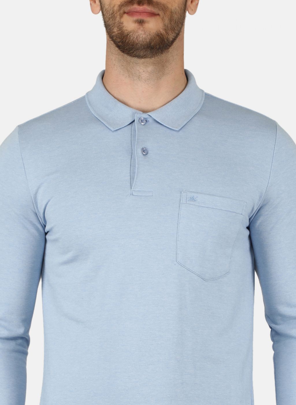 Men Blue Solid T-Shirt