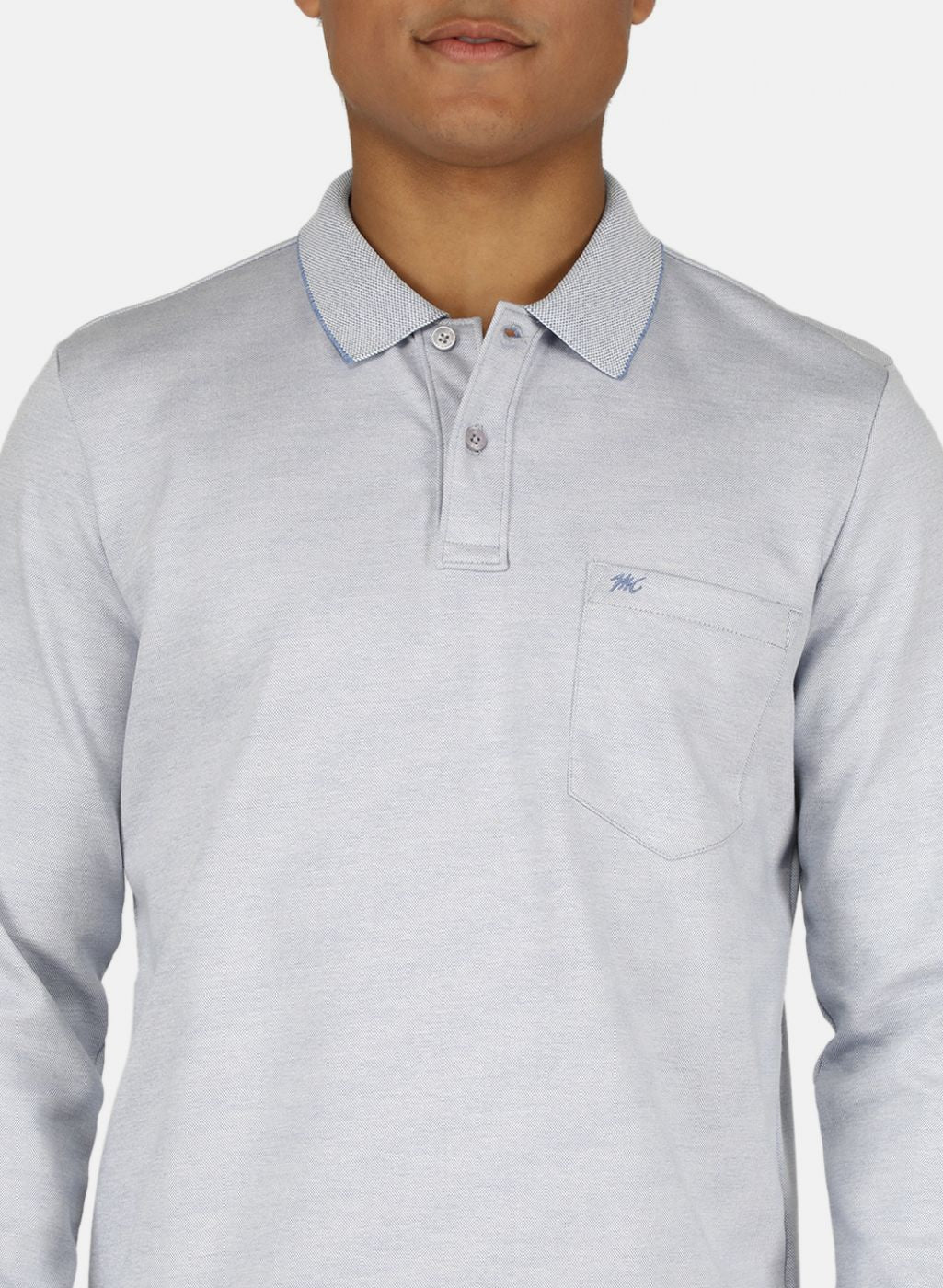 Men Sky Blue Solid T-Shirt