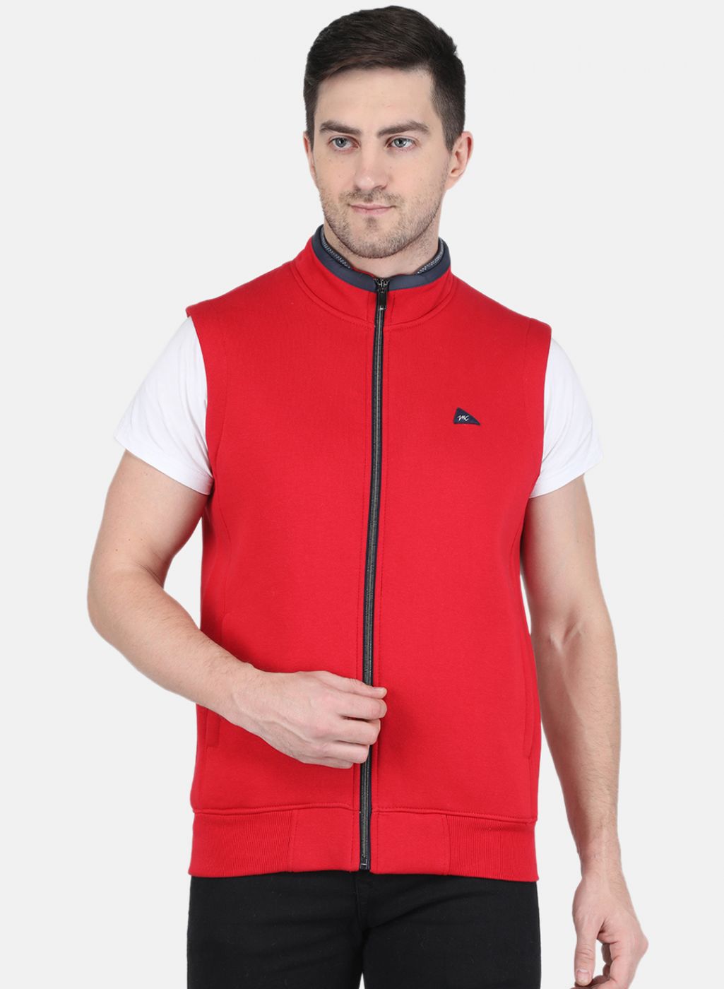 Men Red Solid T-Shirt