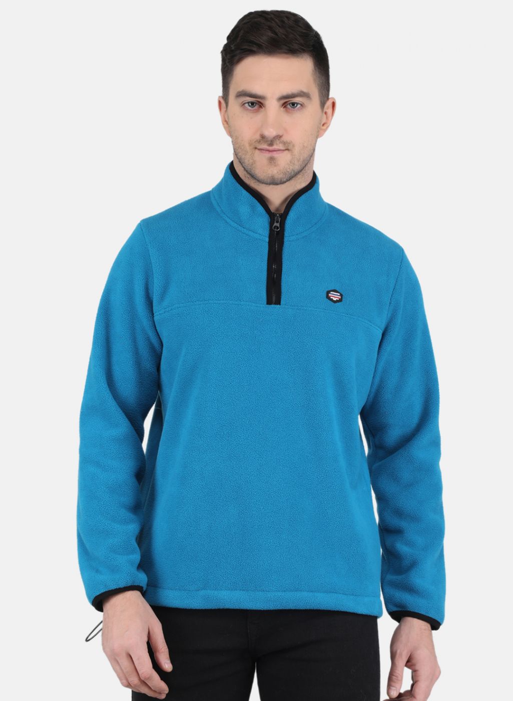 Men Blue Solid T-Shirt