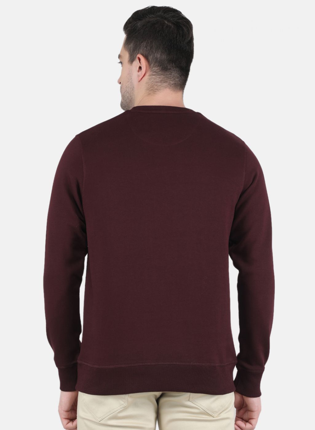 Men Maroon Printed Sweatshirt