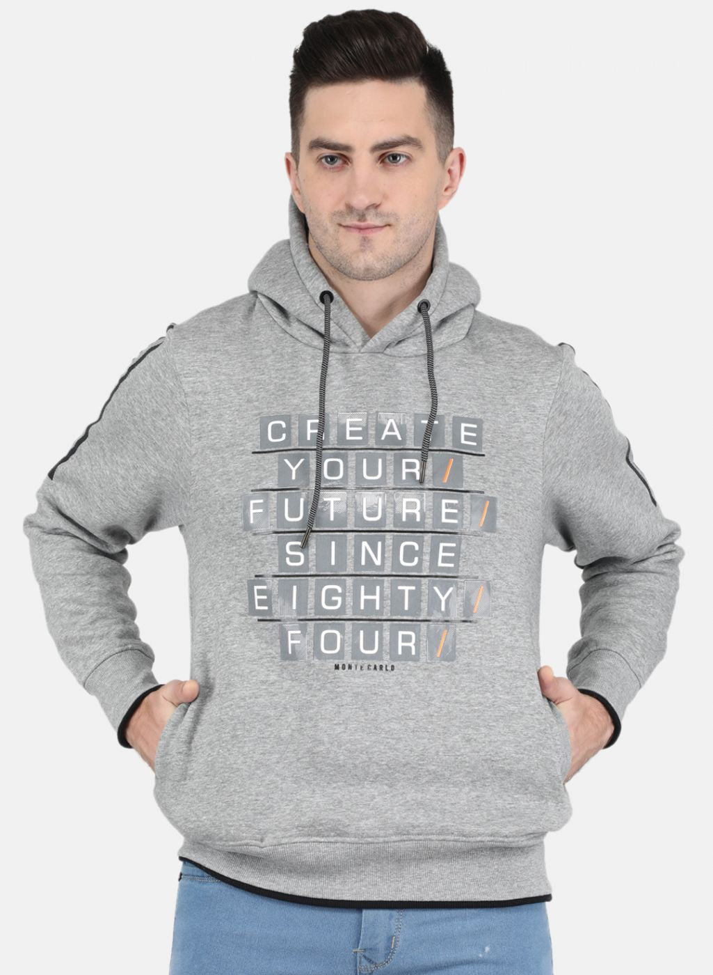 Men Grey Printed Sweatshirt