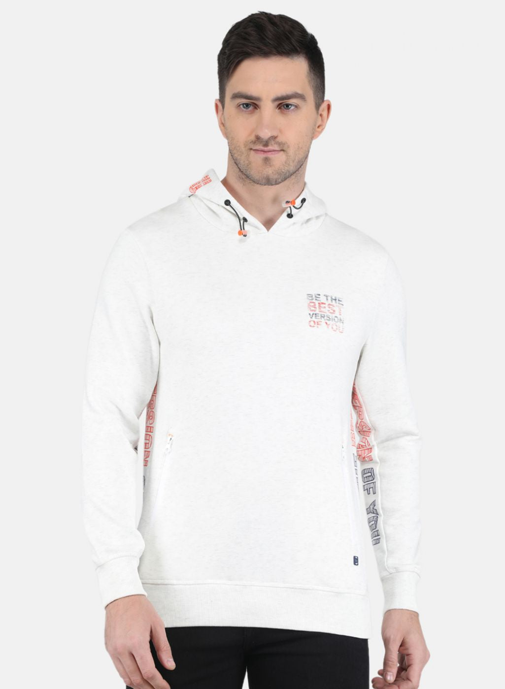 Men Beige Printed Sweatshirt