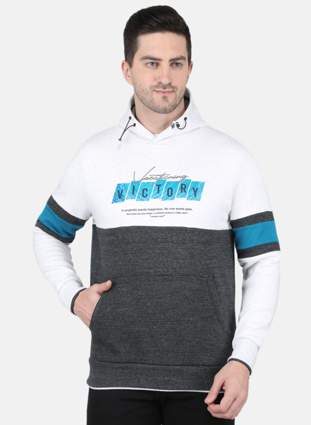 Men Beige Printed Sweatshirt