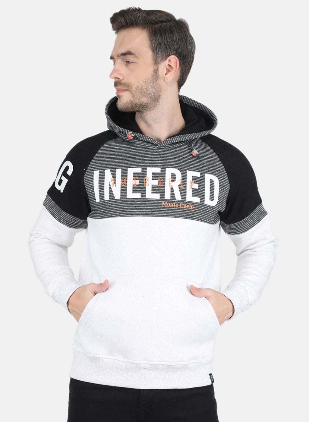 Men White Printed Sweatshirt