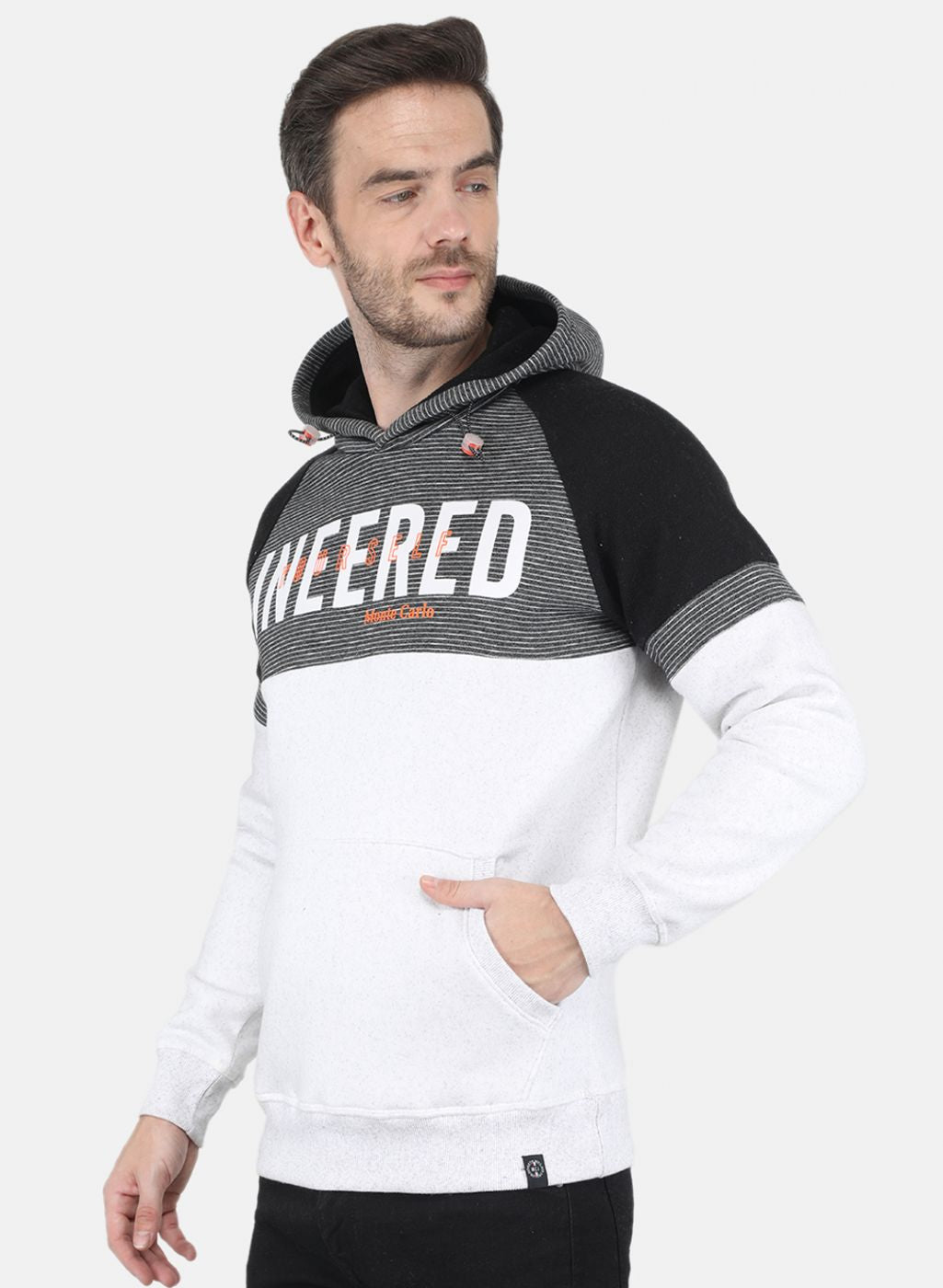 Men White Printed Sweatshirt