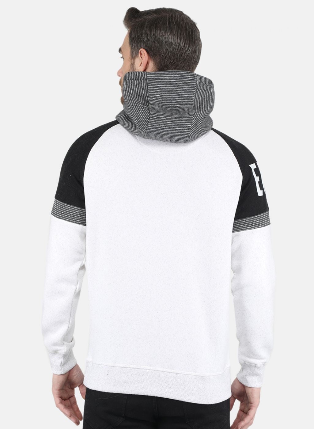 Men White Printed Sweatshirt