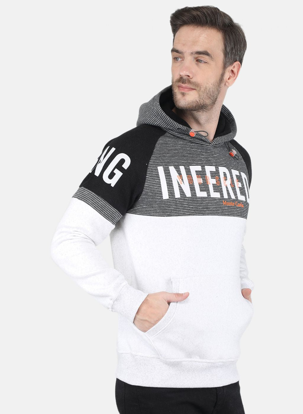 Men White Printed Sweatshirt