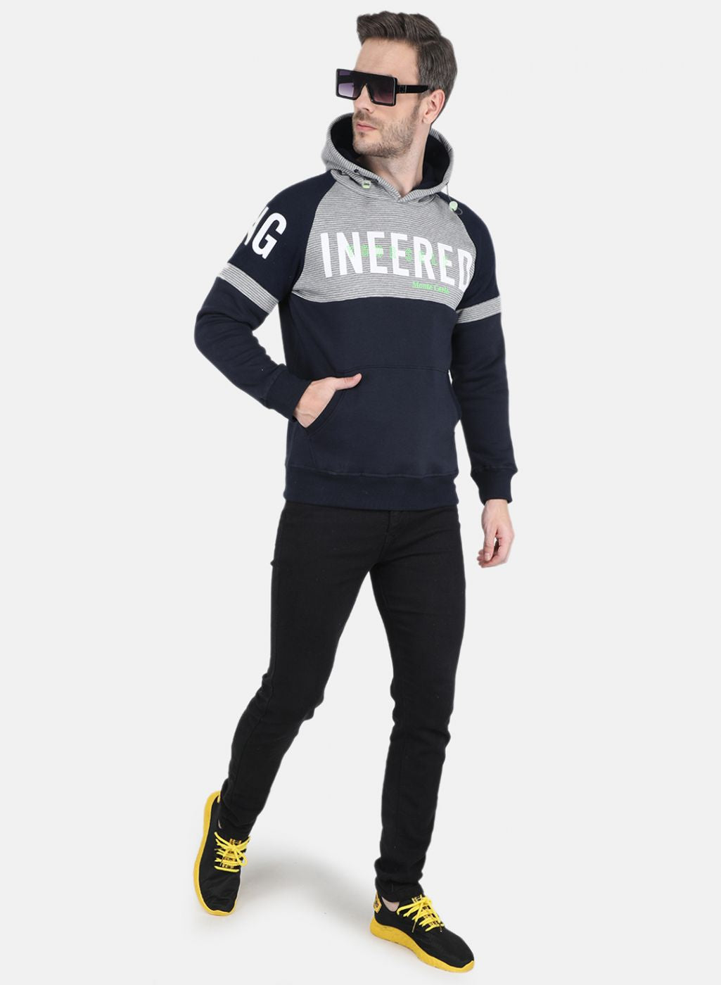 Men Blue Printed Sweatshirt