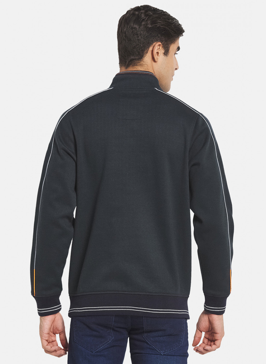 Men Green Ultra Warm Sweatshirt with Glowing Piping