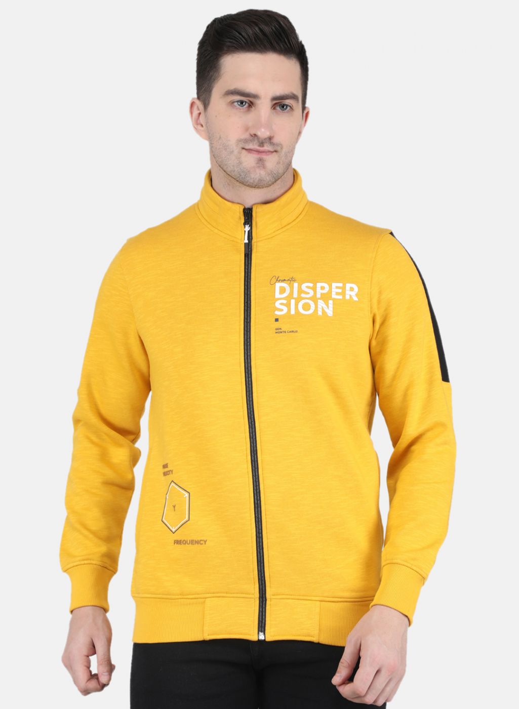 Men Yellow Printed Sweatshirt