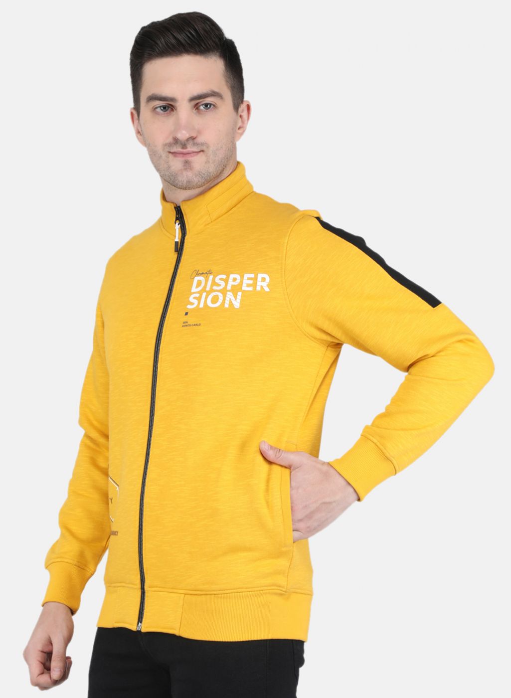 Men Yellow Printed Sweatshirt