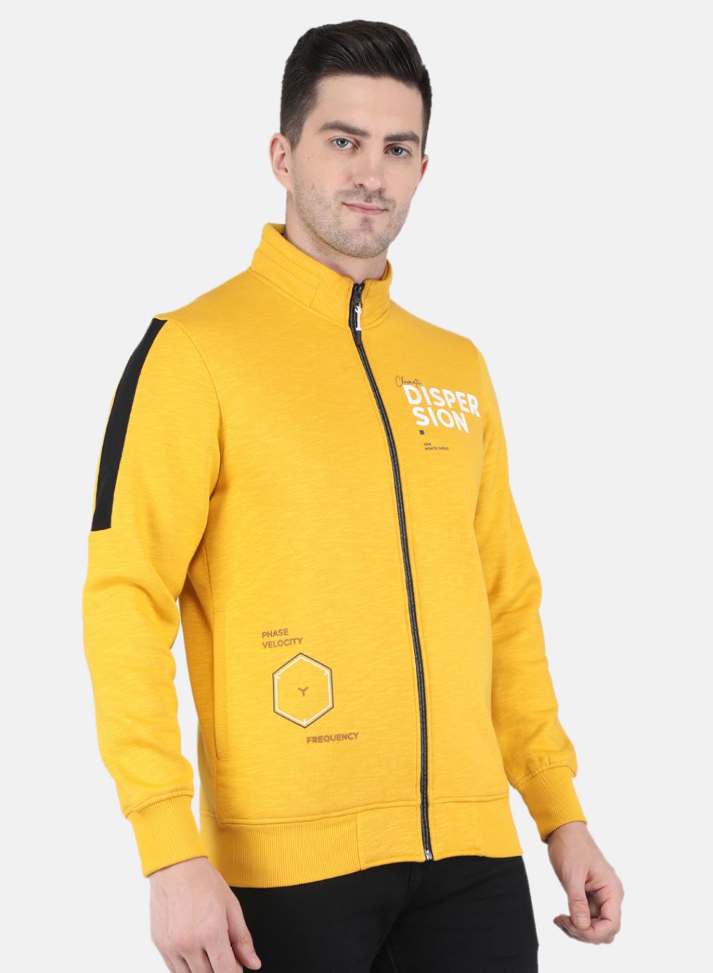 Men Yellow Printed Sweatshirt