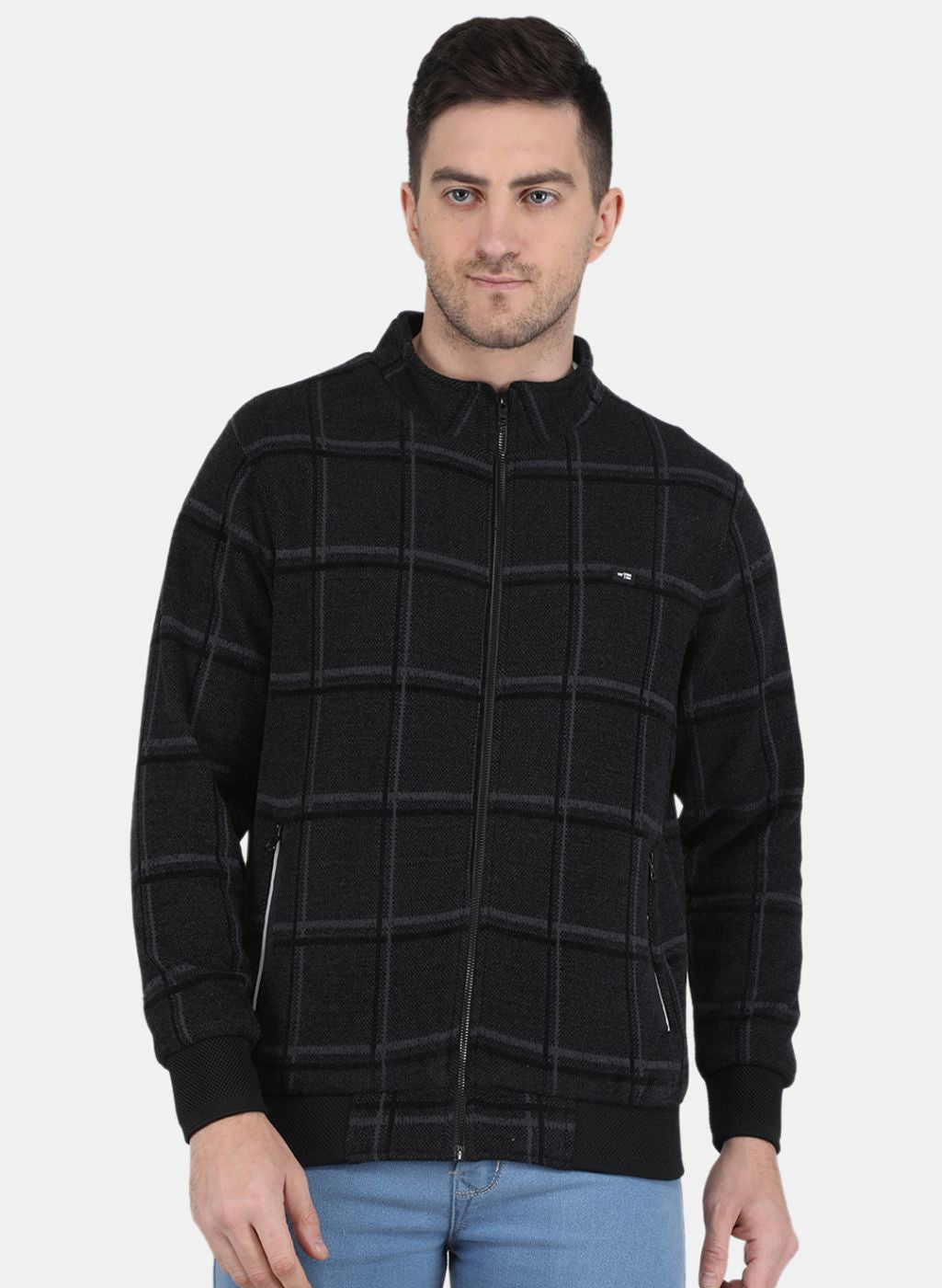 Men Black Printed Jacket