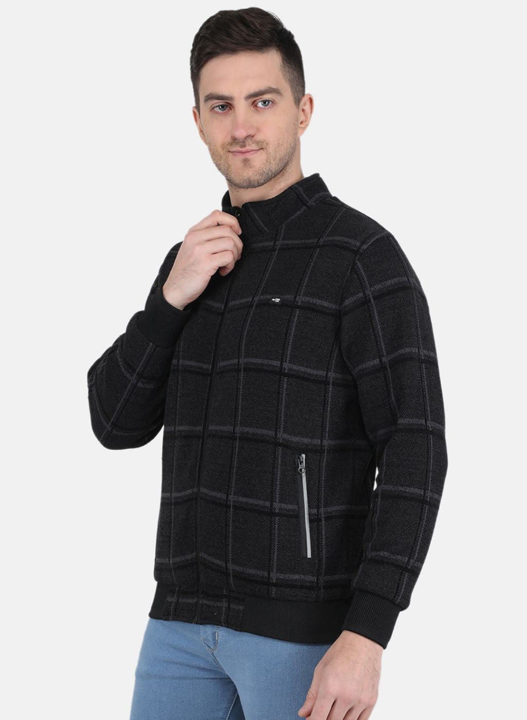 Men Black Printed Jacket