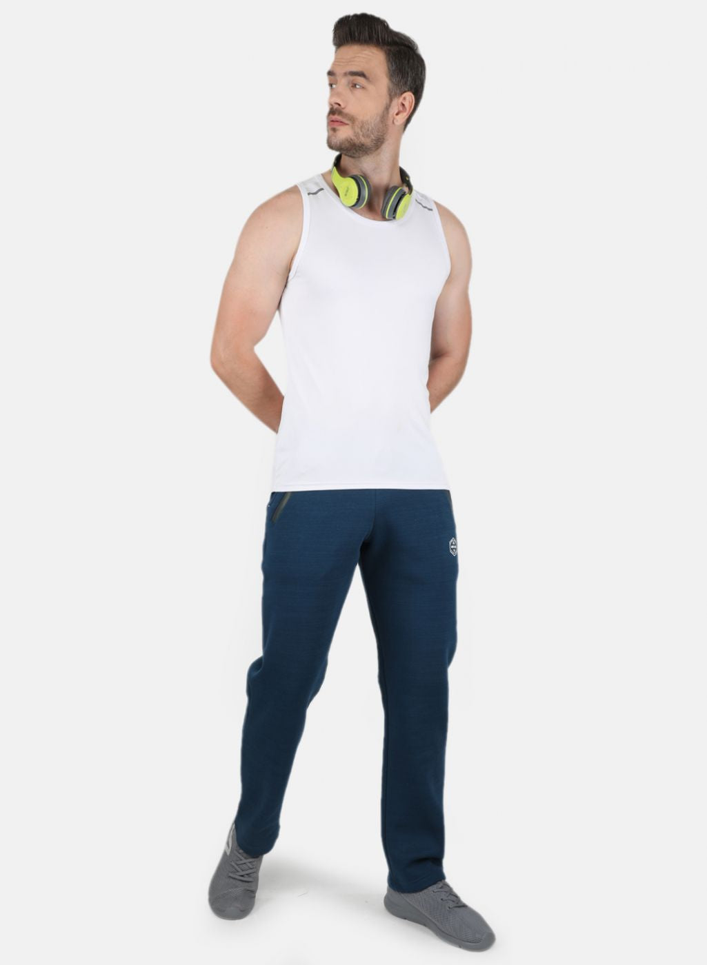 Men Blue Regular Fit Winter Lower