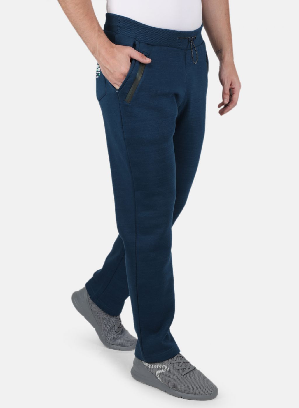 Men Blue Regular Fit Winter Lower