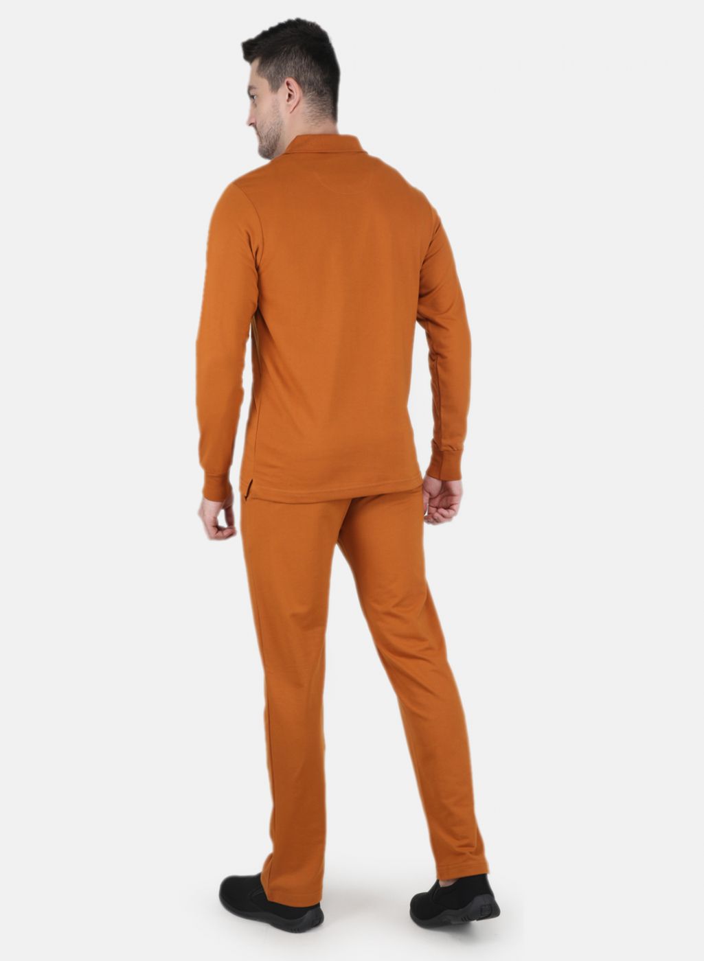 Men Mustard Solid Tracksuit
