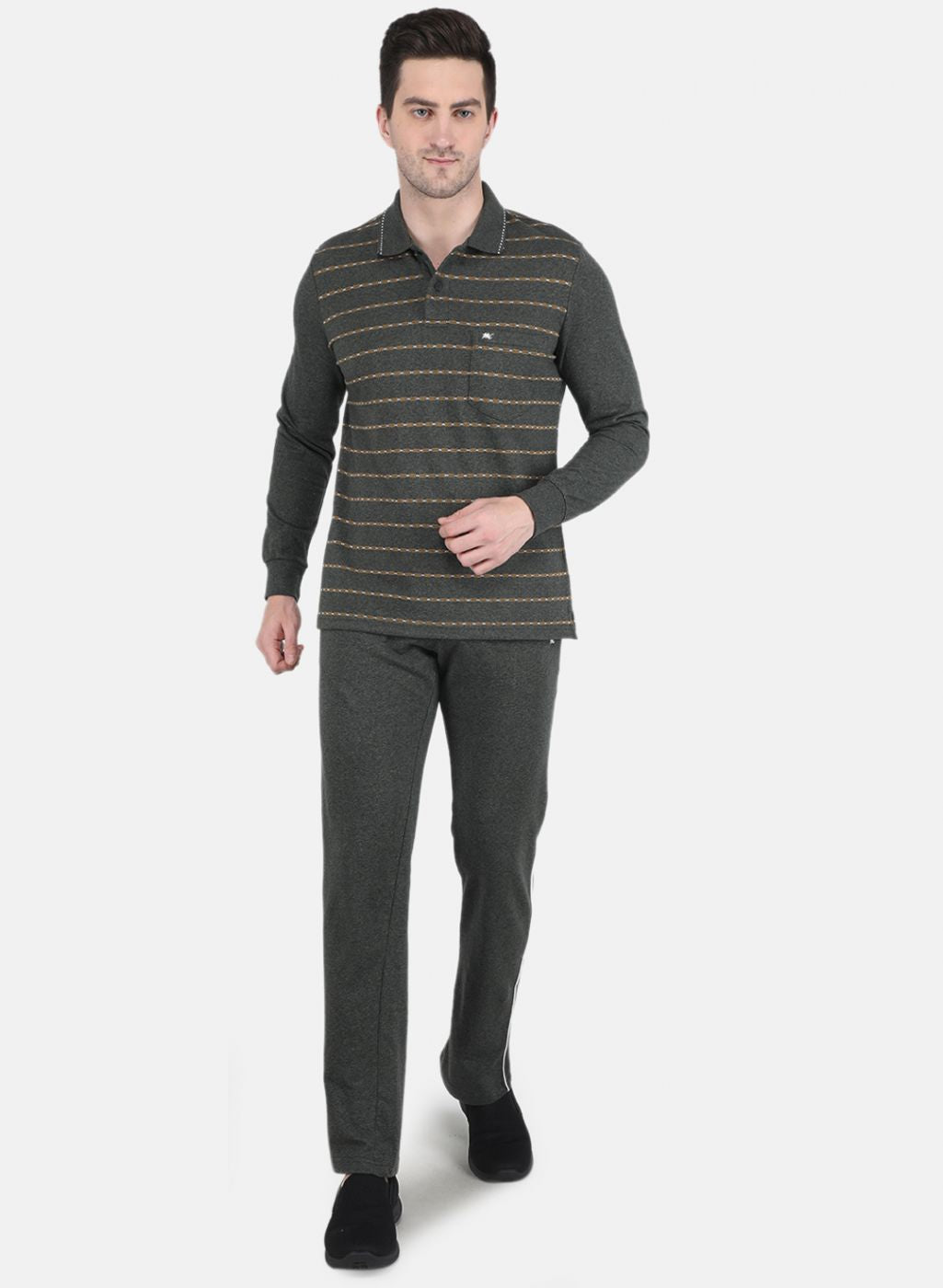 Men Olive Jaquard Tracksuit