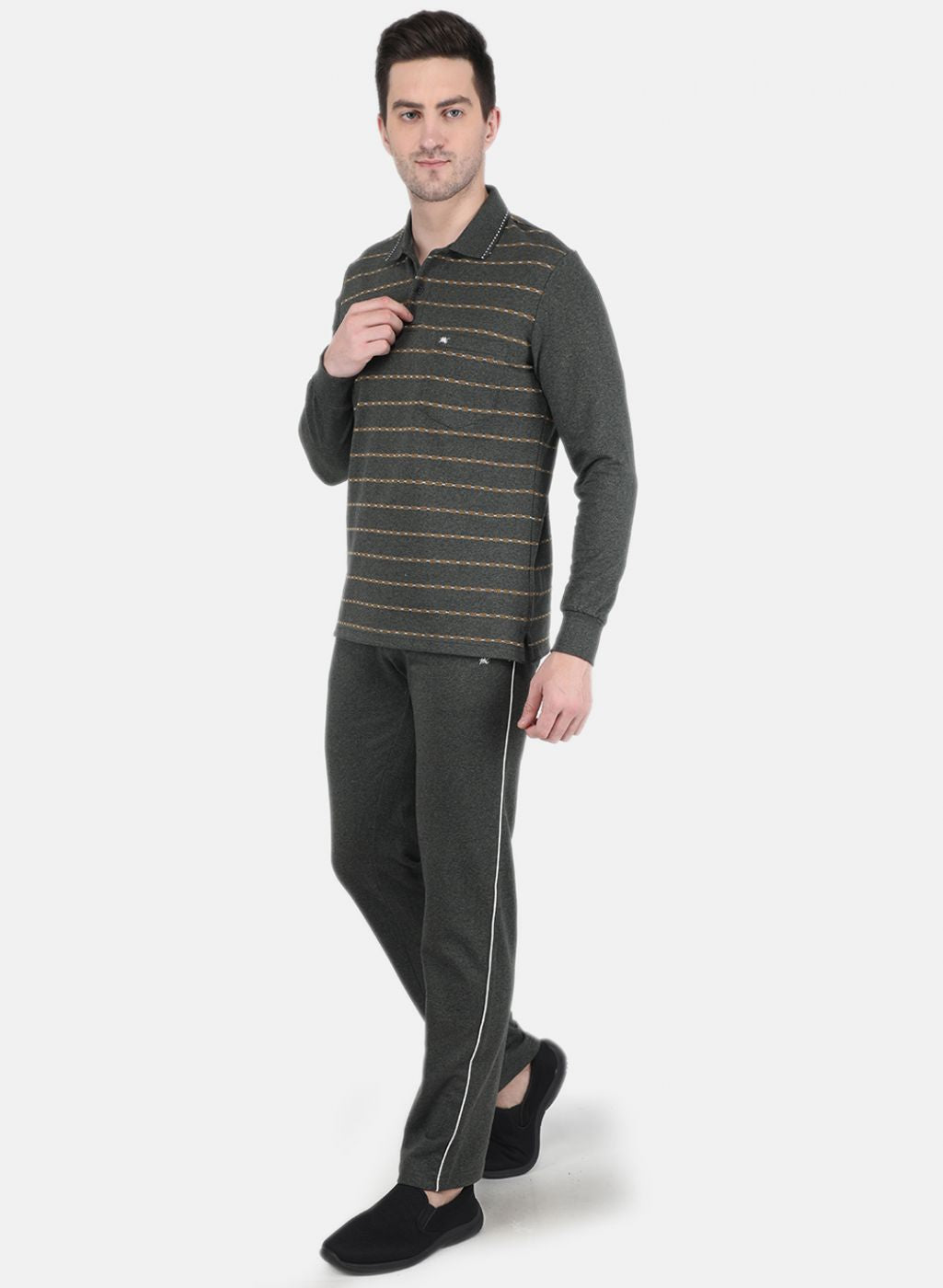 Men Olive Jaquard Tracksuit