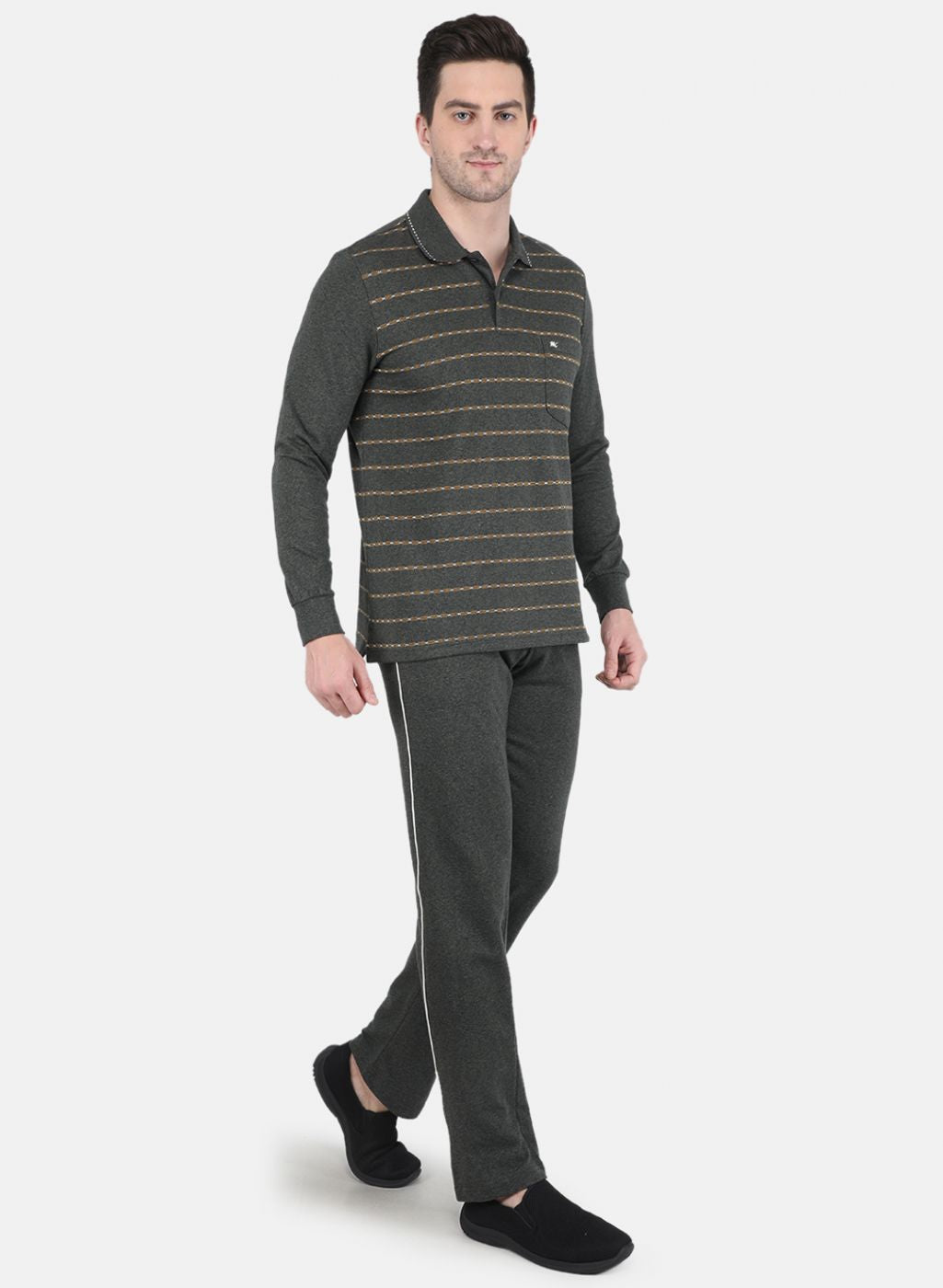 Men Olive Jaquard Tracksuit