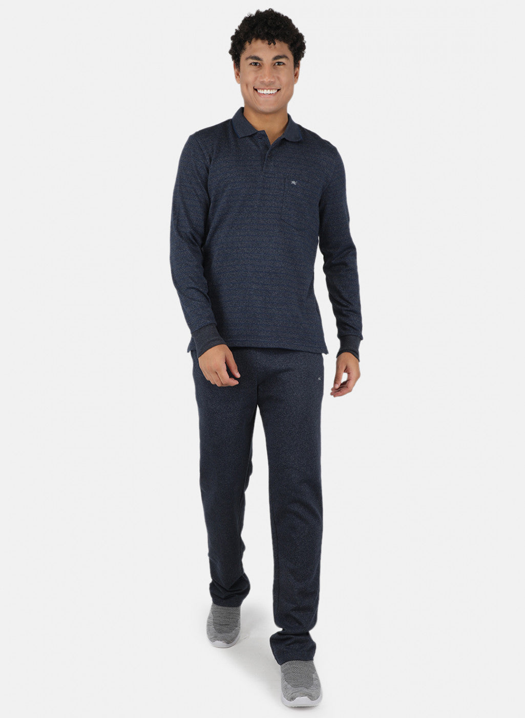 Men NAvy Blue Solid Tracksuit
