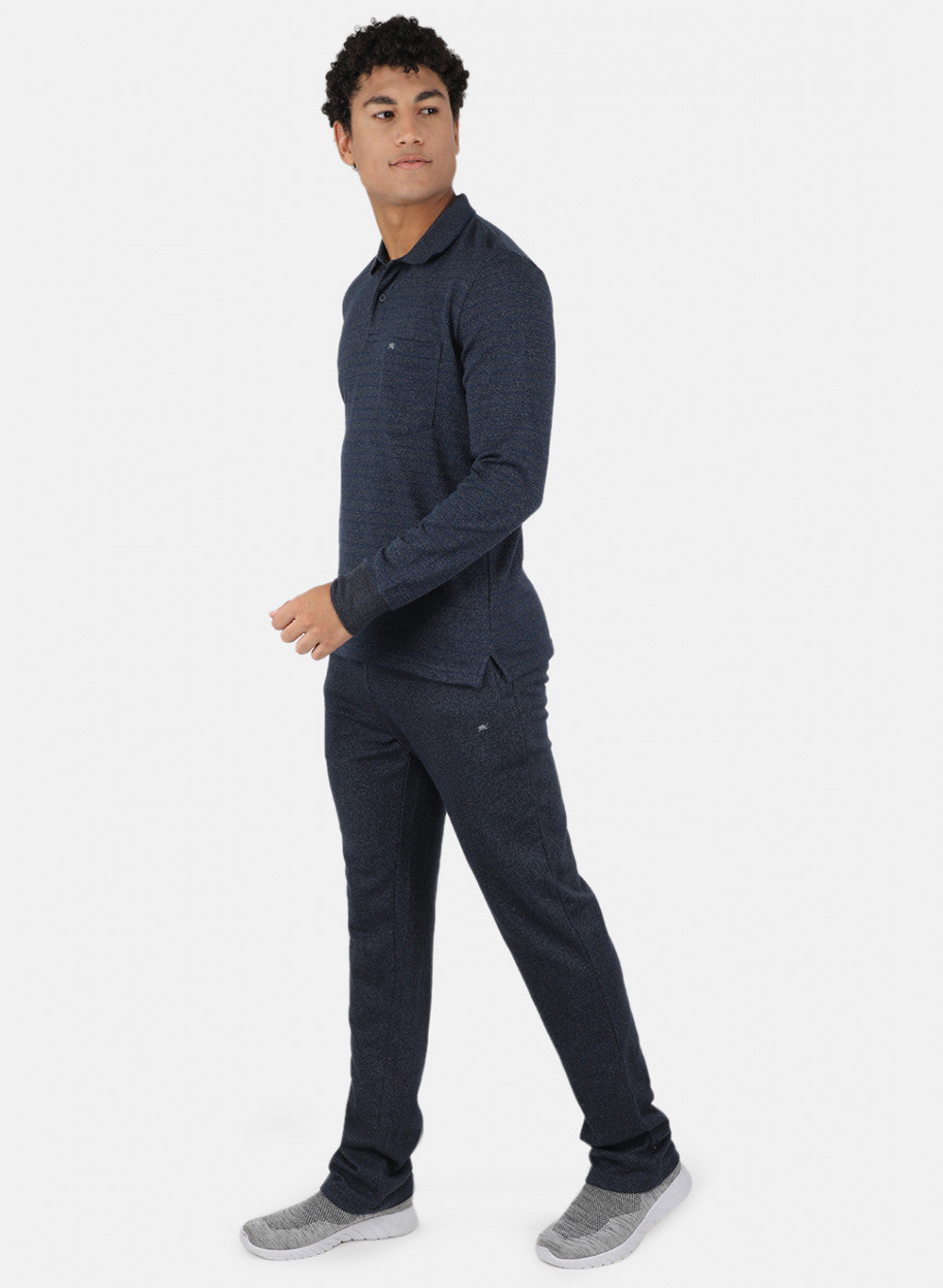 Men NAvy Blue Solid Tracksuit