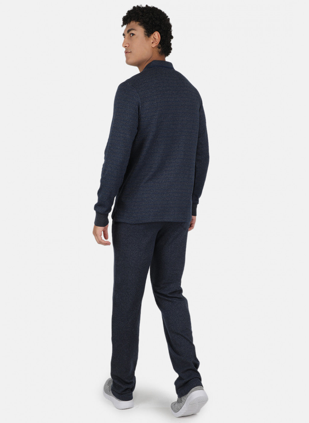 Men NAvy Blue Solid Tracksuit