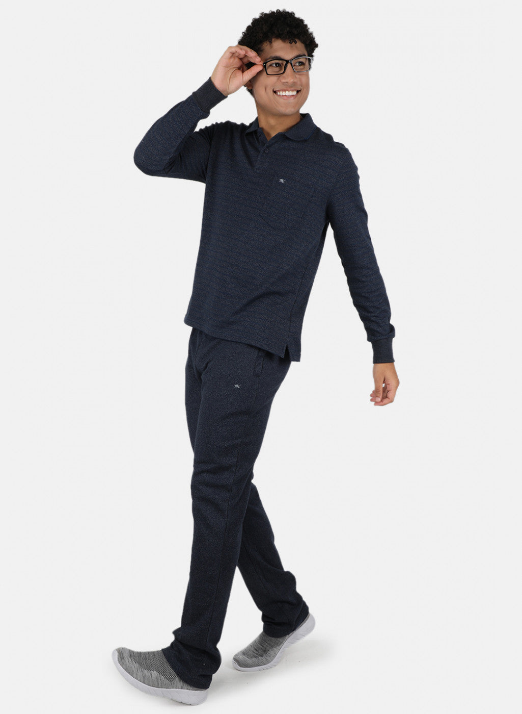 Men NAvy Blue Solid Tracksuit
