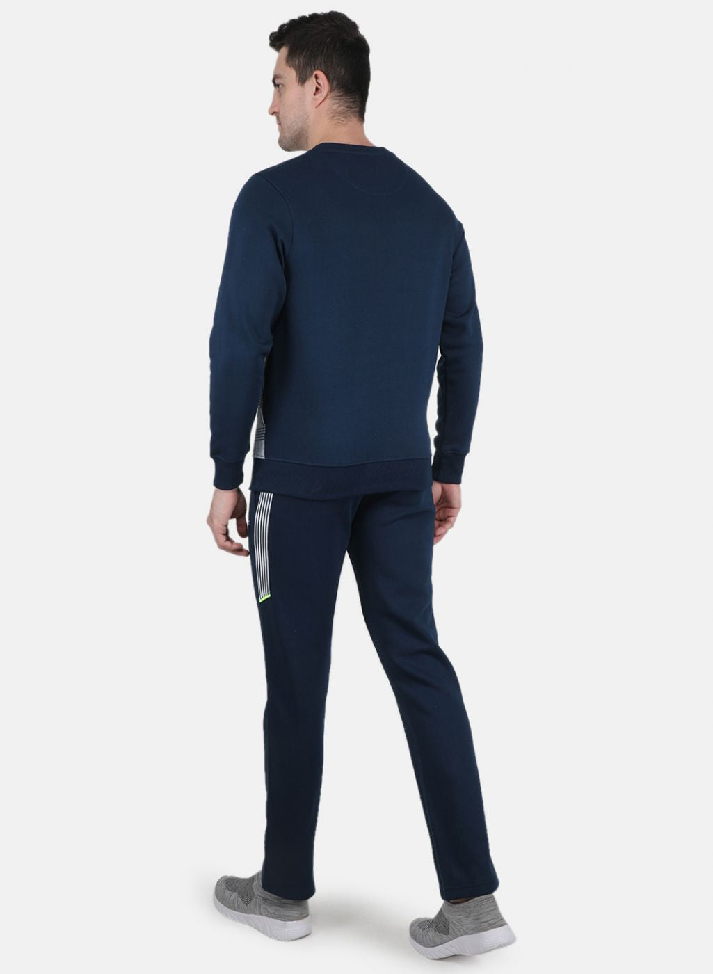 Men Blue Printed Tracksuit