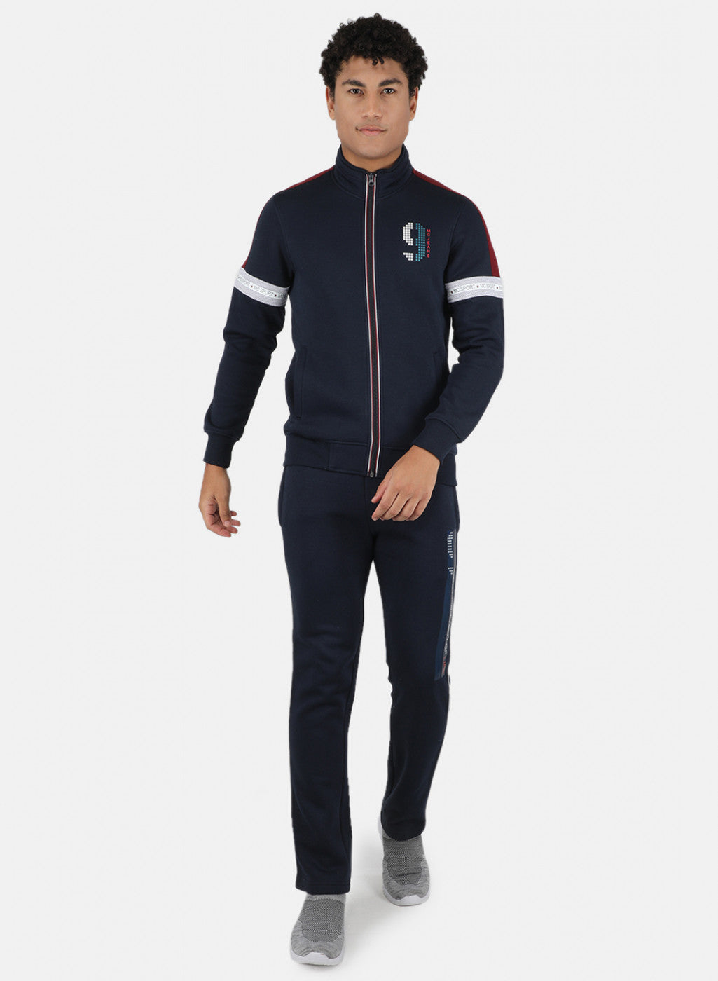 Men NAvy Blue Cut & Sew Tracksuit