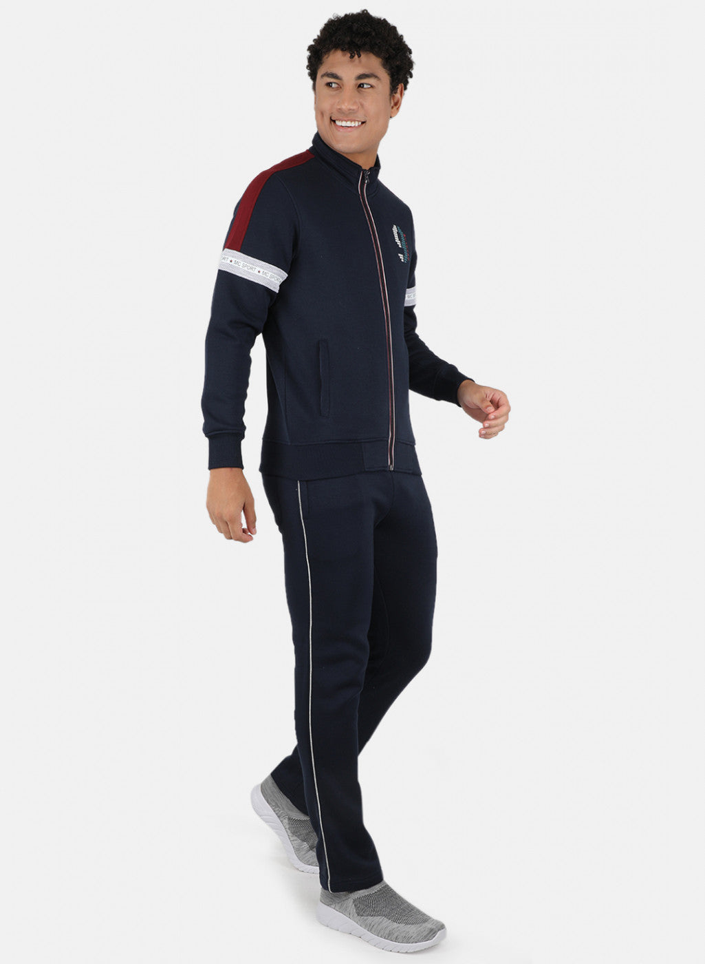 Men NAvy Blue Cut & Sew Tracksuit