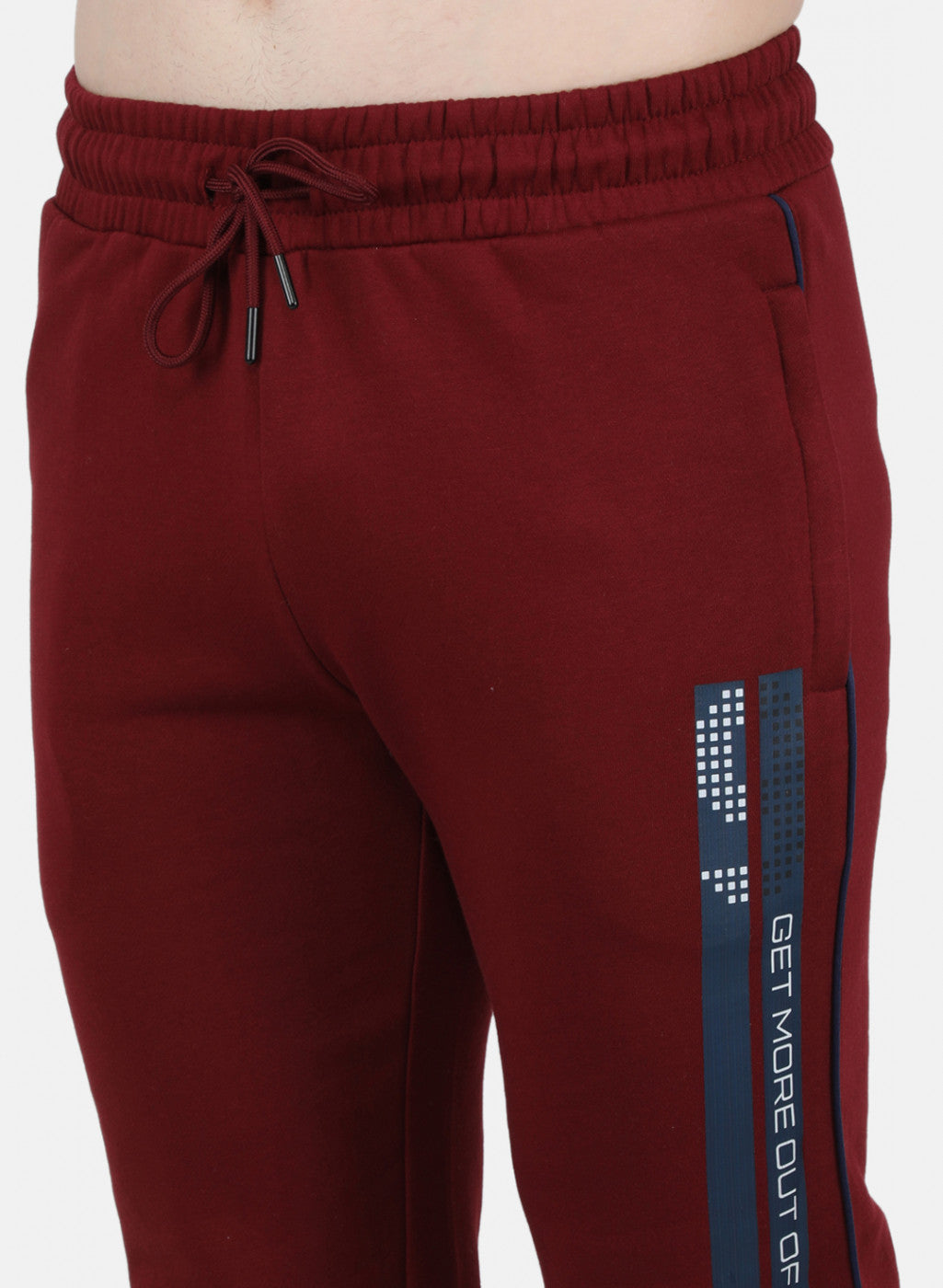 Men Maroon Cut & Sew Tracksuit