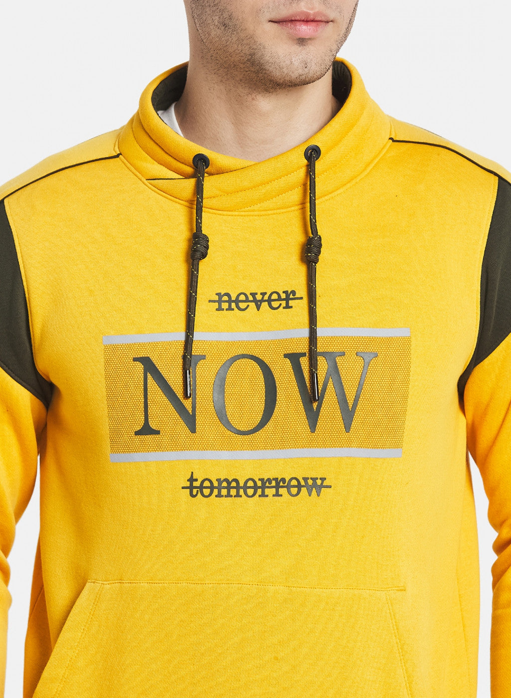 Men Mustard Cut & Sew Tracksuit