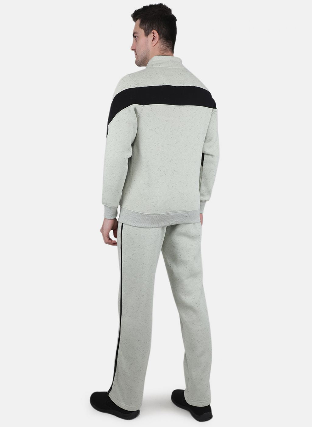 Men Green Printed Tracksuit