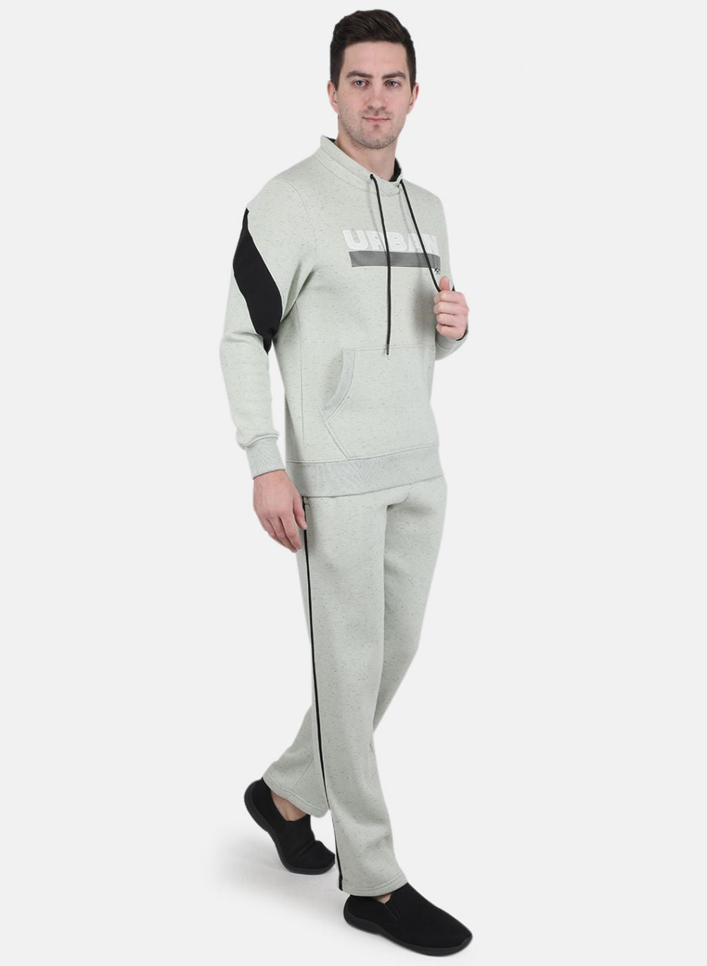 Men Green Printed Tracksuit