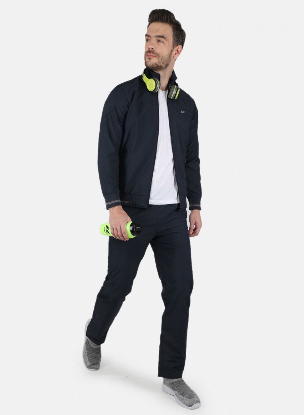 Men NAvy Blue Light Weight - Mesh Lining Tracksuit