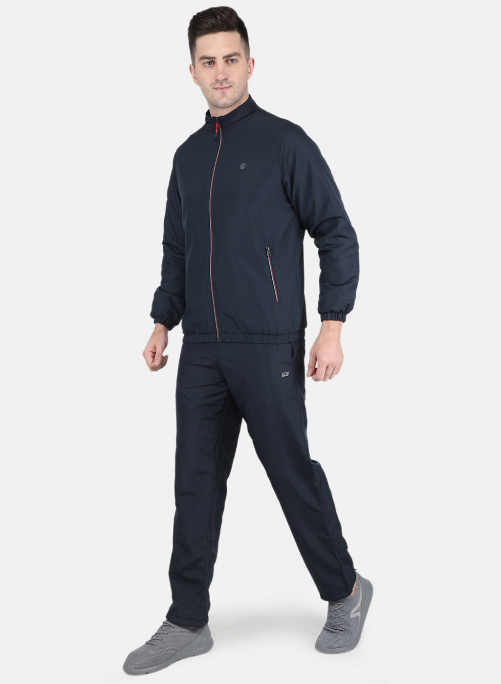 Men NAvy Blue Solid Tracksuit