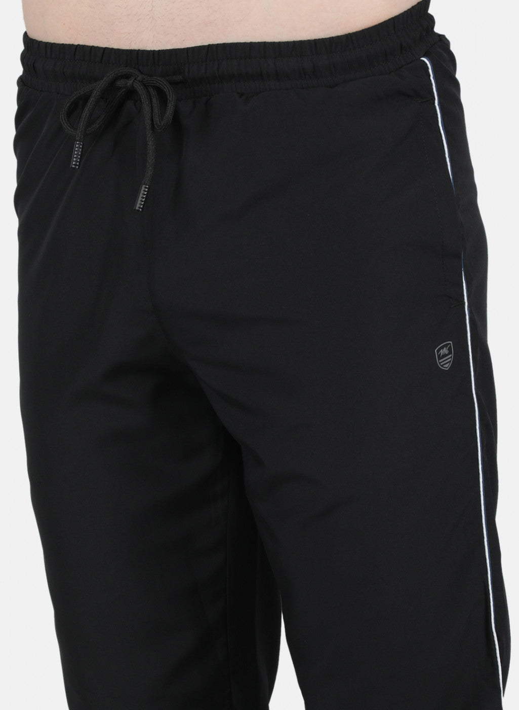 Men Black Light Weight Cut & Sew Tracksuit