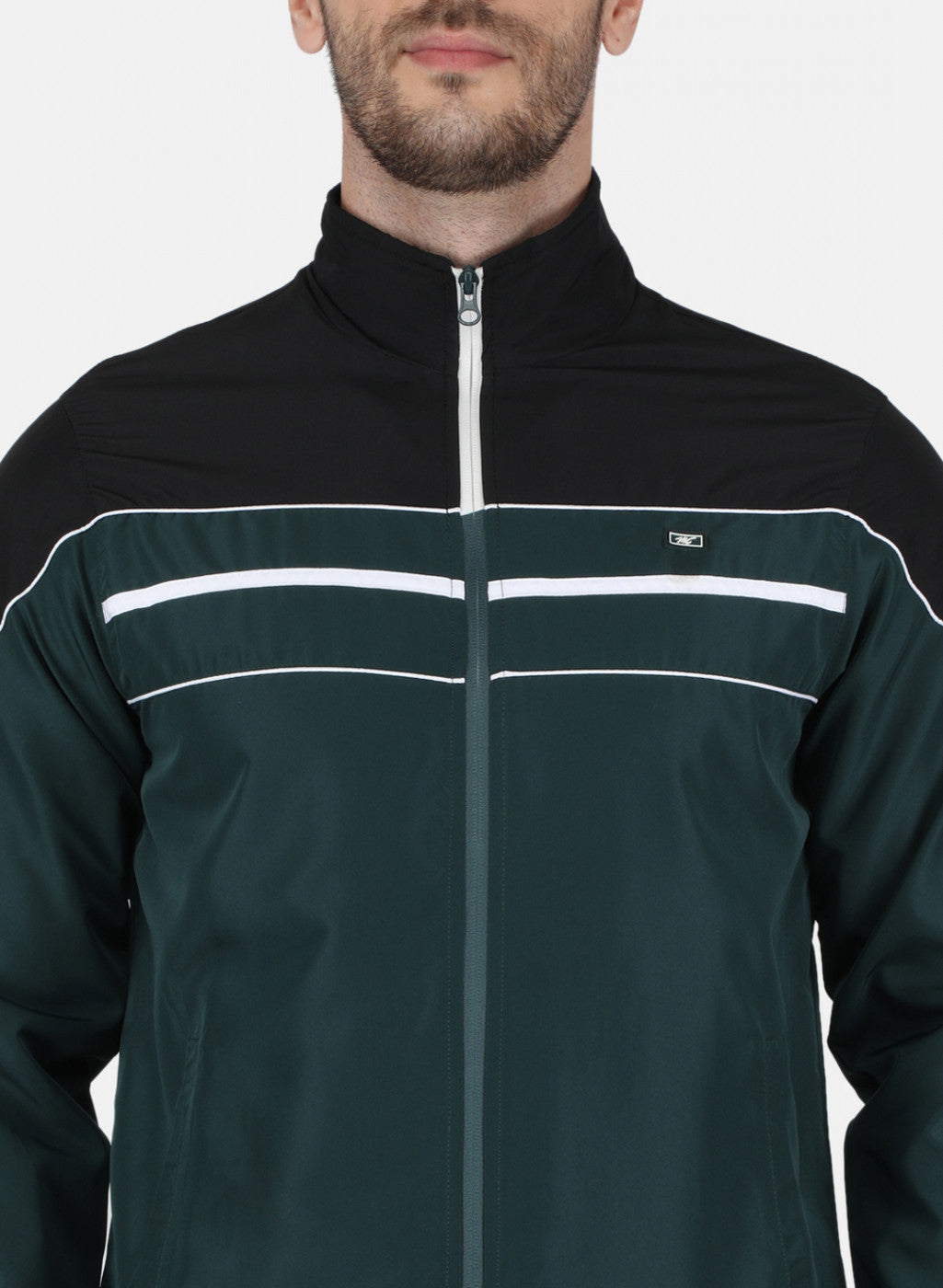 Men Green Light Weight Cut & Sew Tracksuit