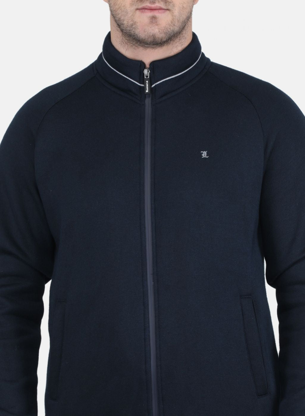 Men NAvy Blue Solid Tracksuit