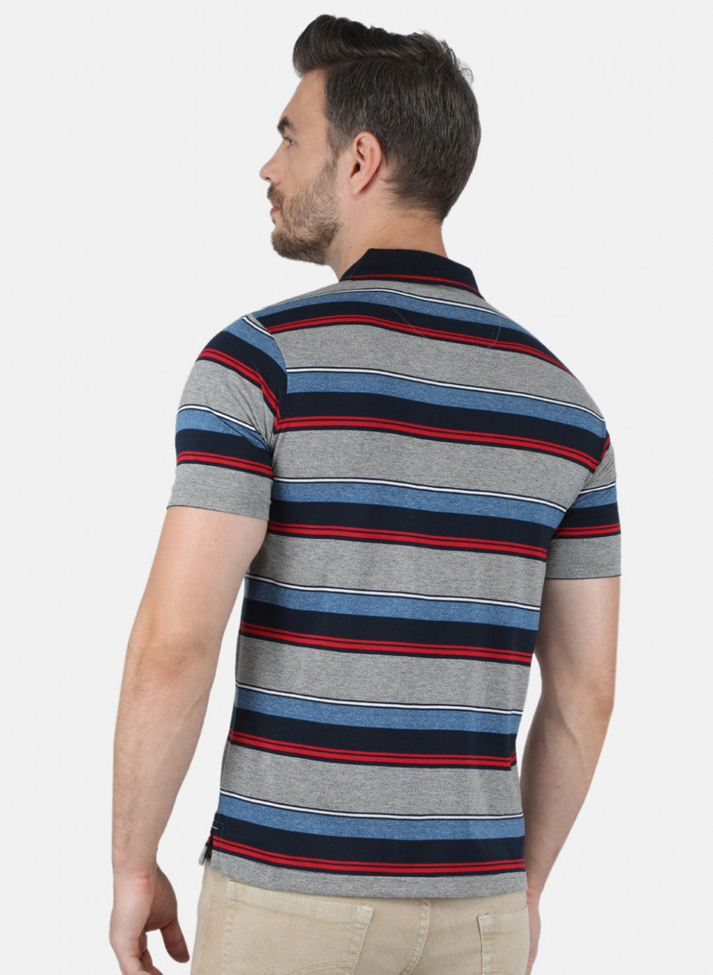 Men Blue Stripe T-Shirt